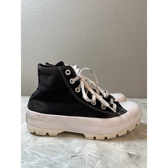 Converse Chuck Taylor All Star Lugged Platform‎ Black Sneakers Women’s Size 7.5 - Picture 1 of 10